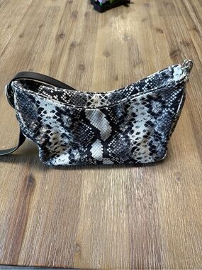 Marc Jacobs Black and White Snake-Print Shoulder Bag